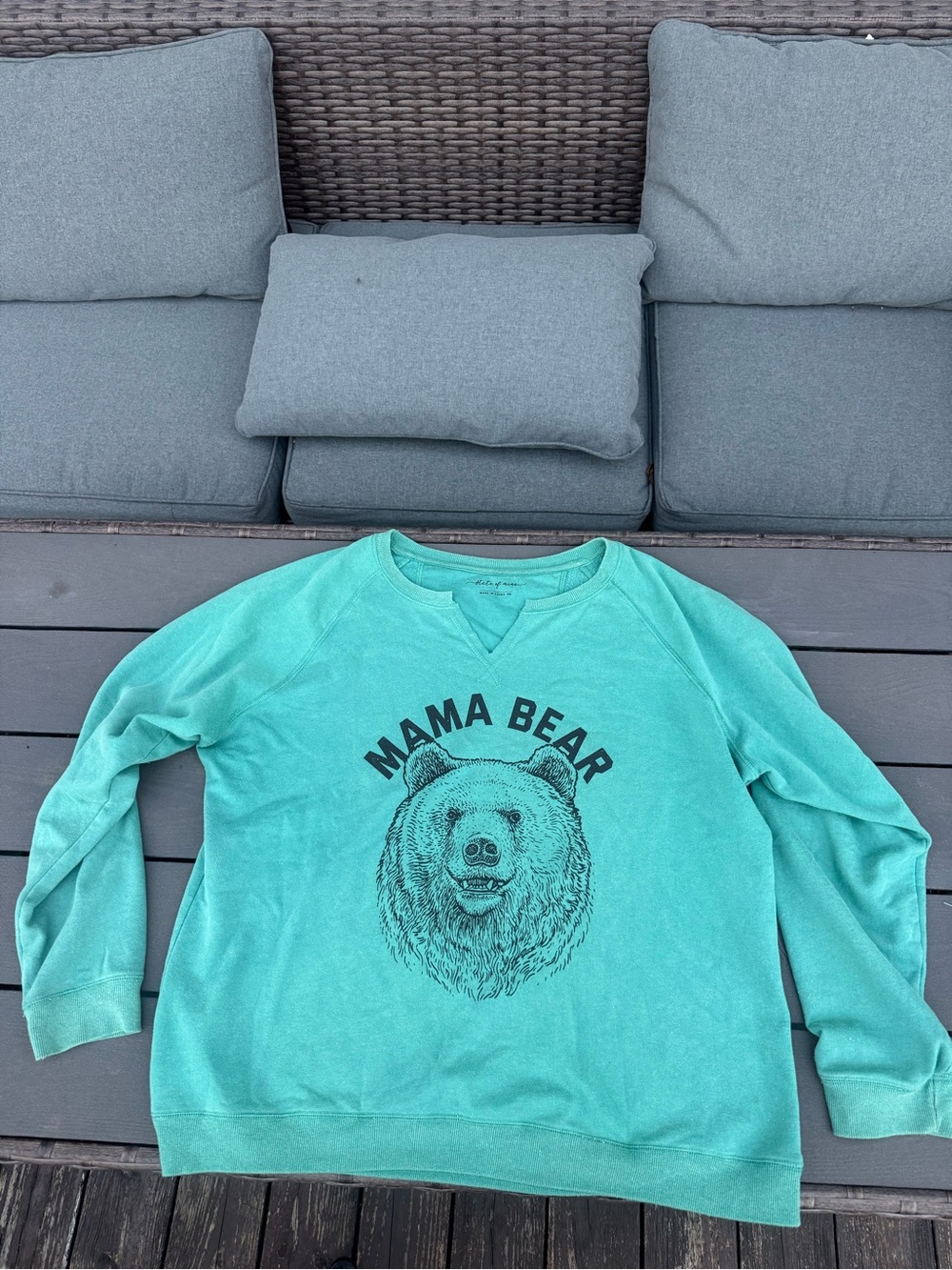 State of Mind Mint Green "Mama Bear" Kids Pajama Top